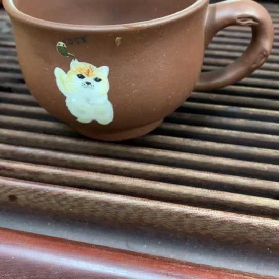 H***d紫砂茶碗半手工主人杯