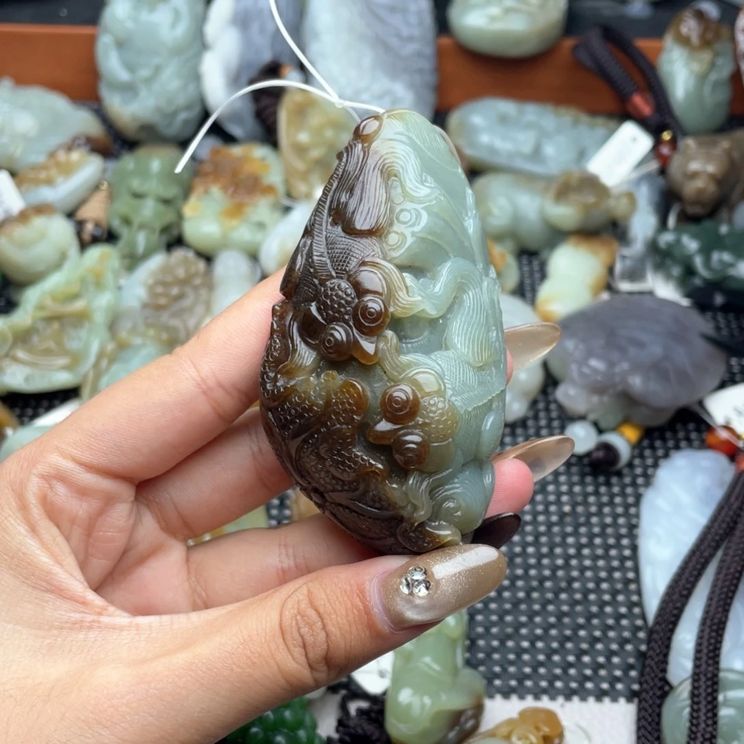 和田玉未镶嵌挂件