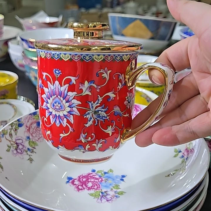 瓷片微瑕珐琅彩办公杯无盖一个66666