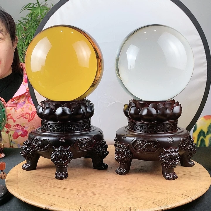 医***然石材水晶球摆件家居