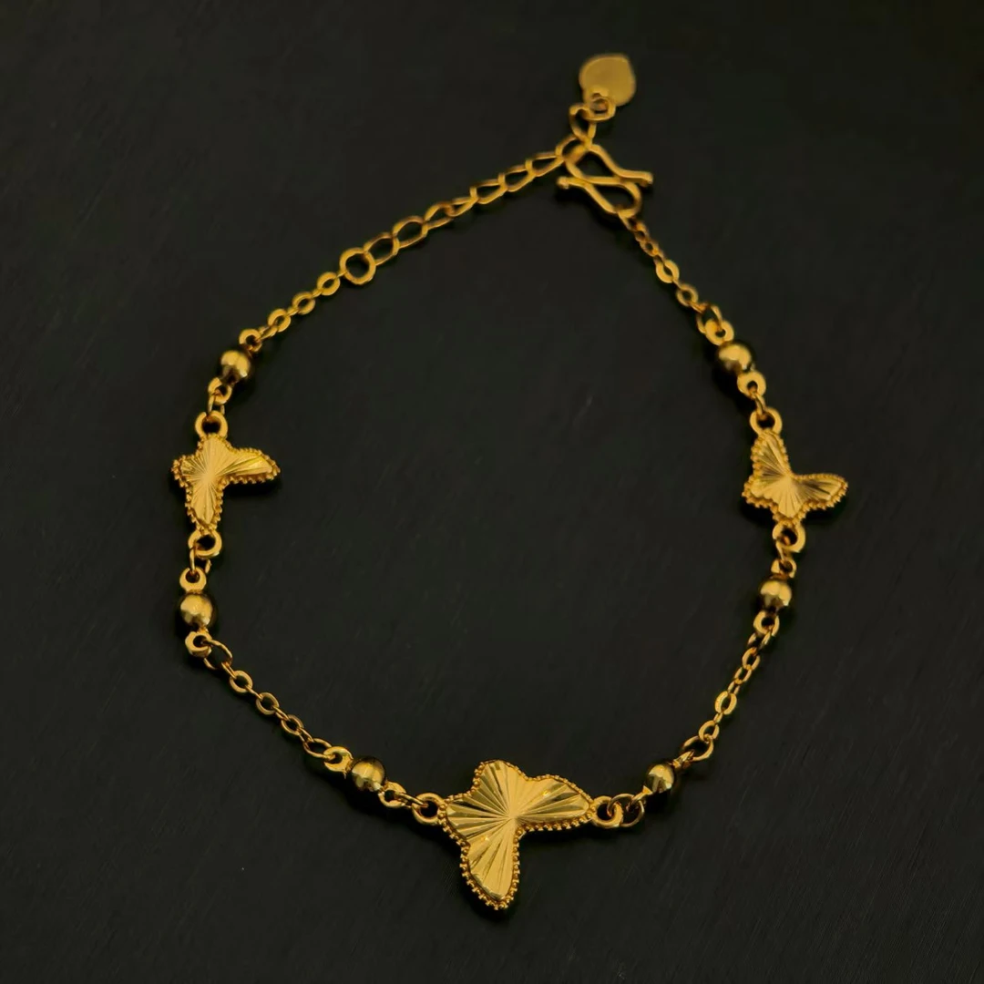 铜合金手链 DA FU点钻玲珑镭射蝴蝶手链时尚款