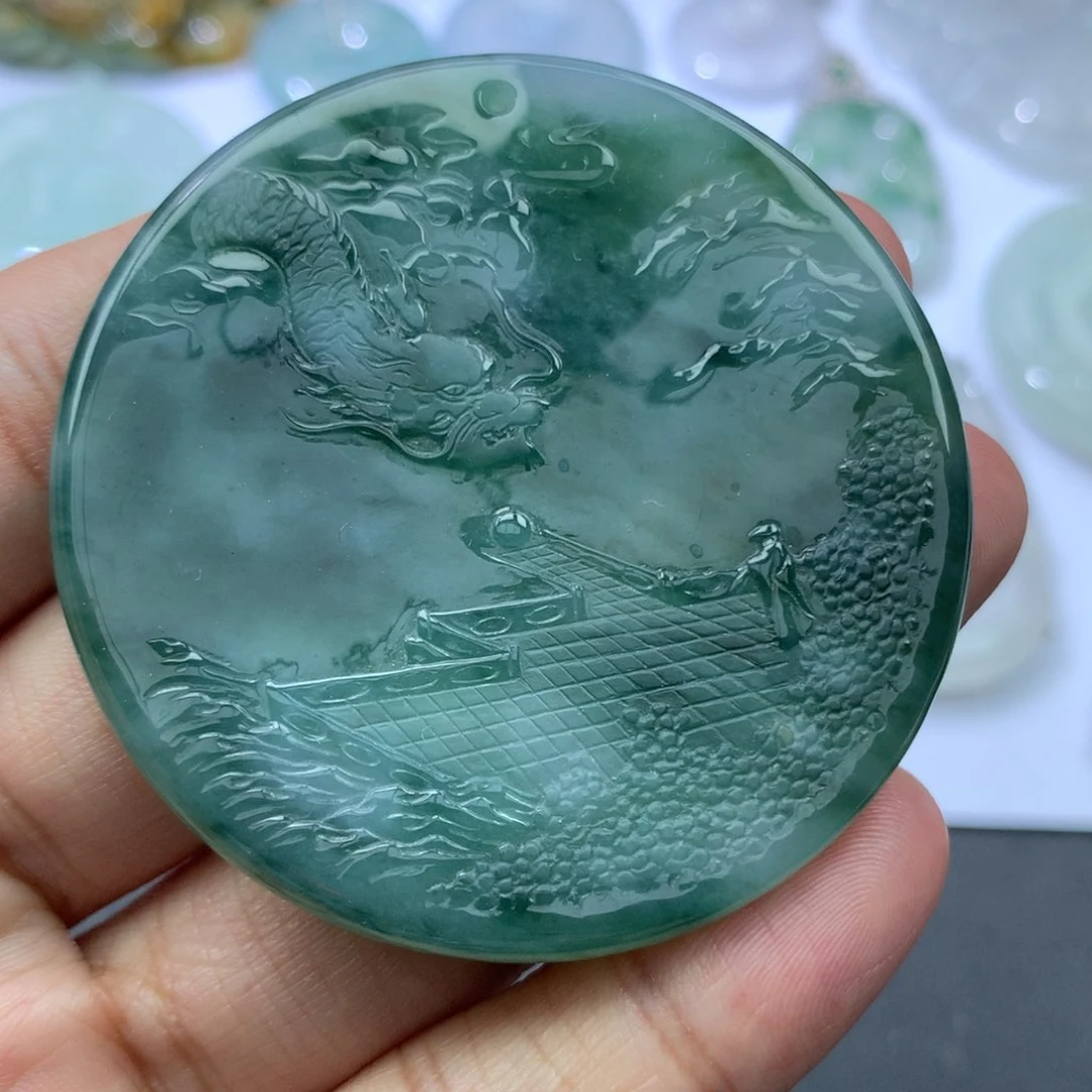 翡翠未镶嵌颈饰缅甸天然A货翡翠