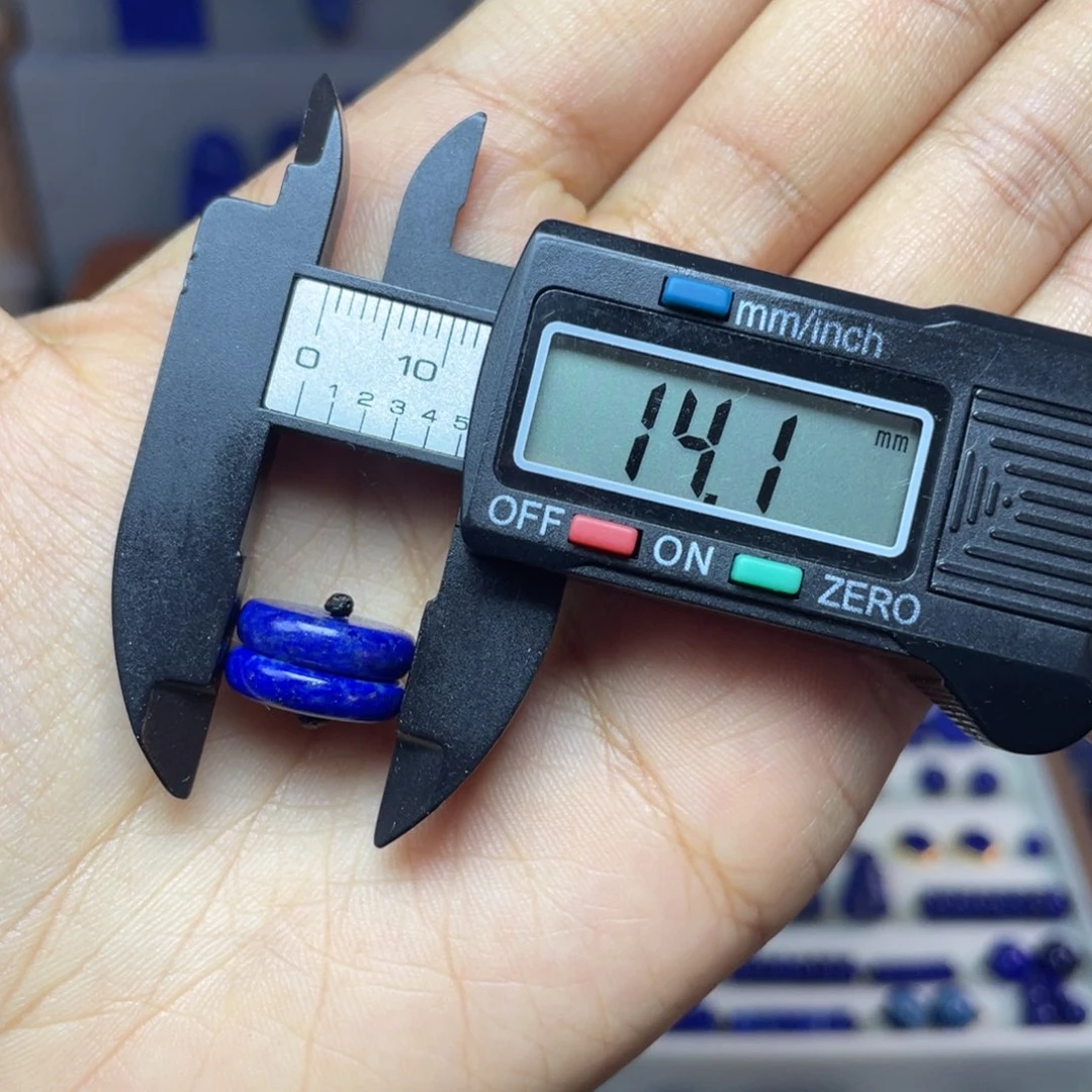 青金石未镶嵌14mm隔片配饰