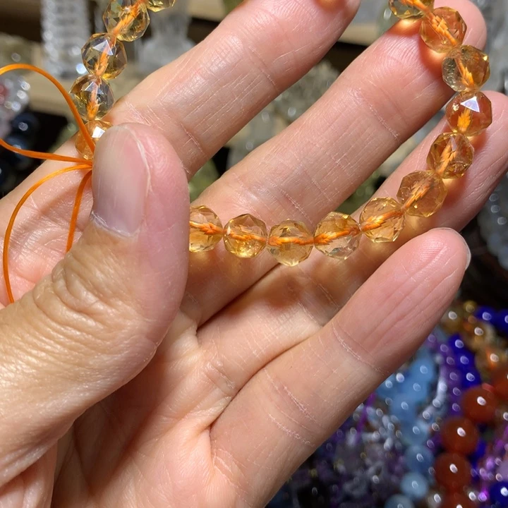 水晶手链未镶嵌8mm刻面手串