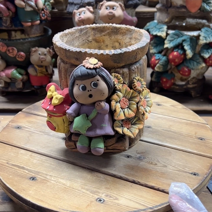 嘻哈多肉花盆百搭