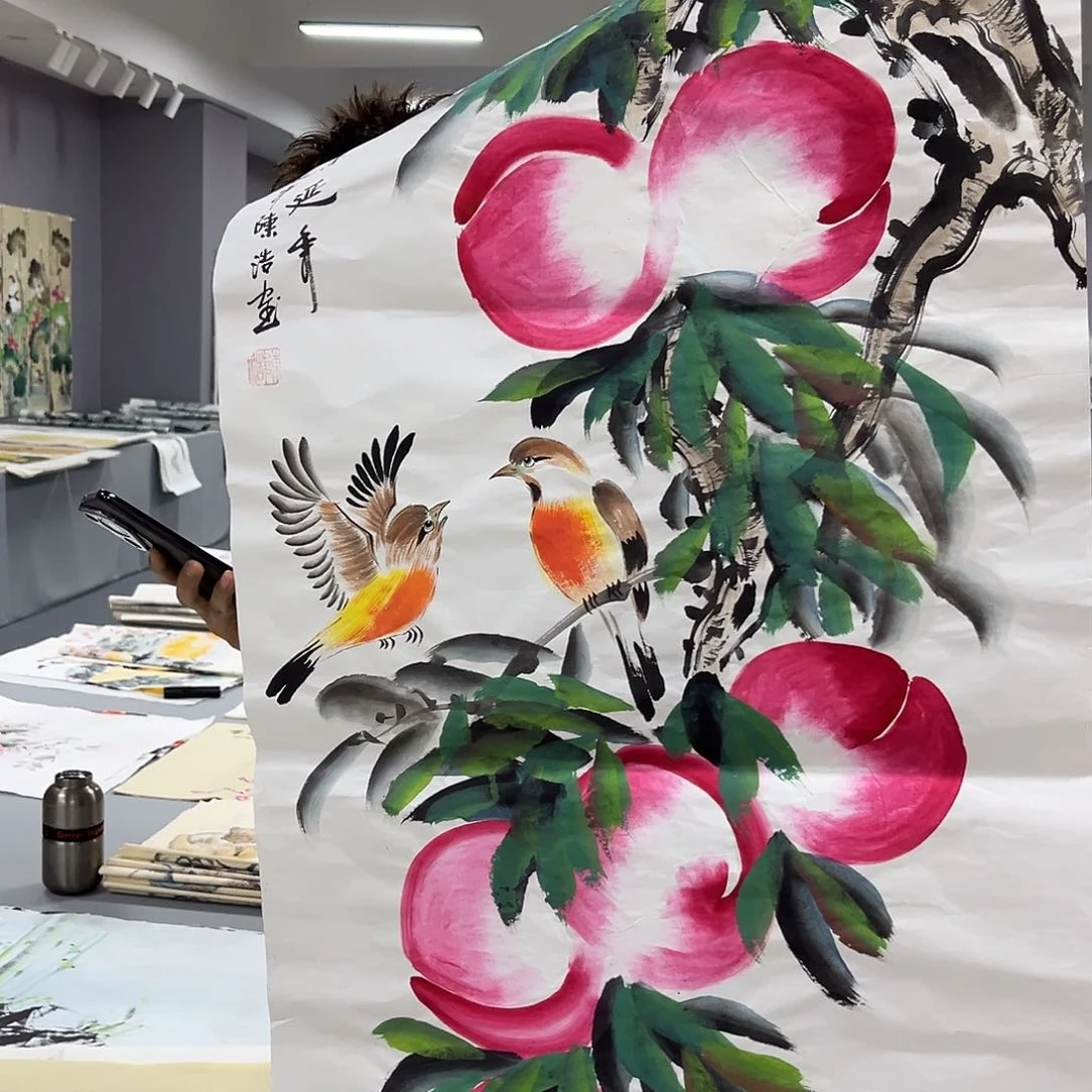 国画国画老师手绘作品