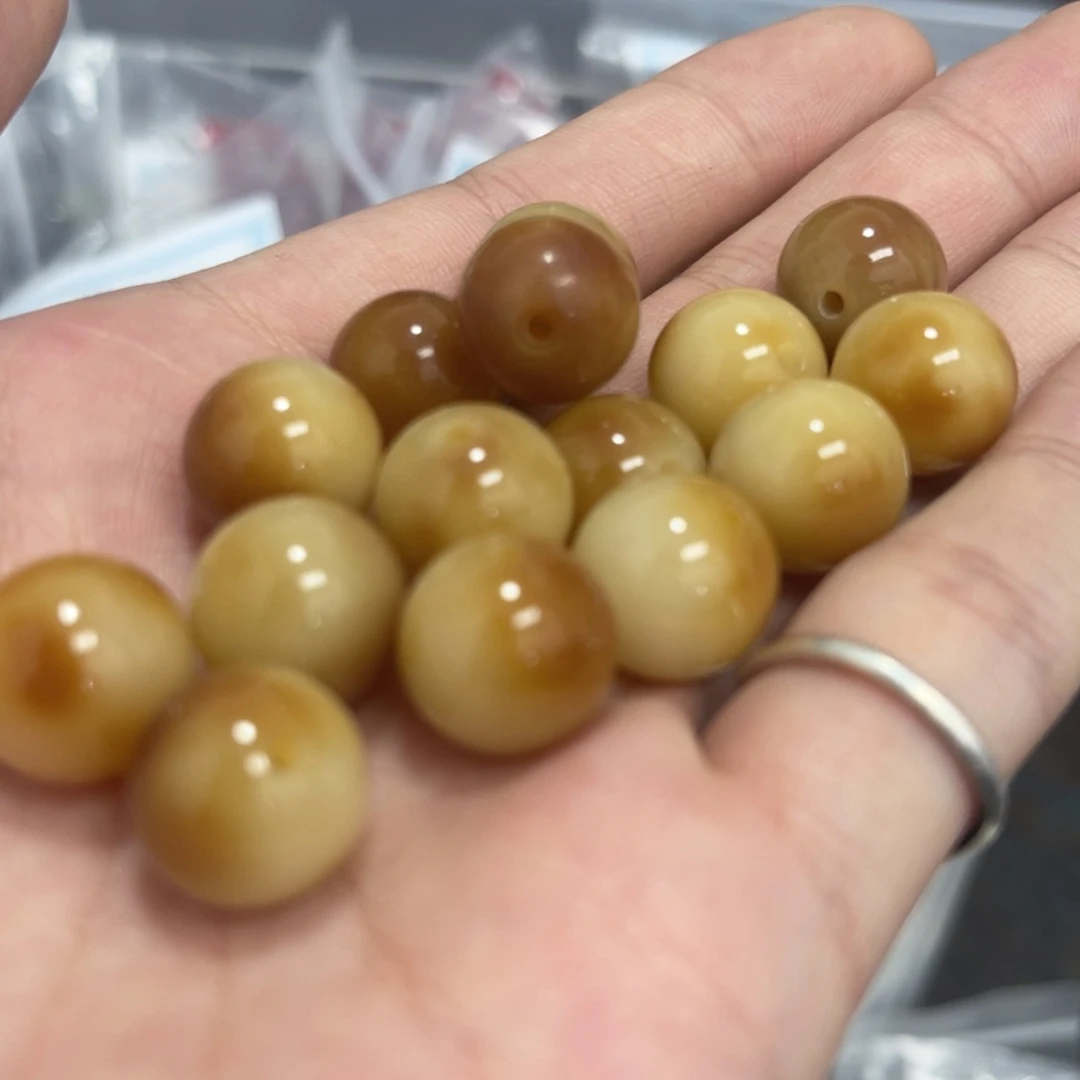 吊坠白玉菩提q14/30颗锅底花皮菲料