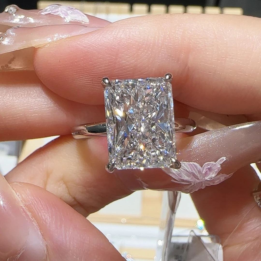 铂Pt950镶嵌实验室培育钻石5克拉雷迪恩