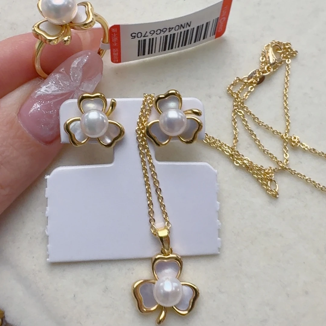 未镶嵌耳饰淡水珍珠@@nn046