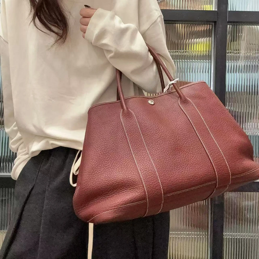 95新 Hermes/爱马仕 【蕾】 60 1209 砖红色花园包