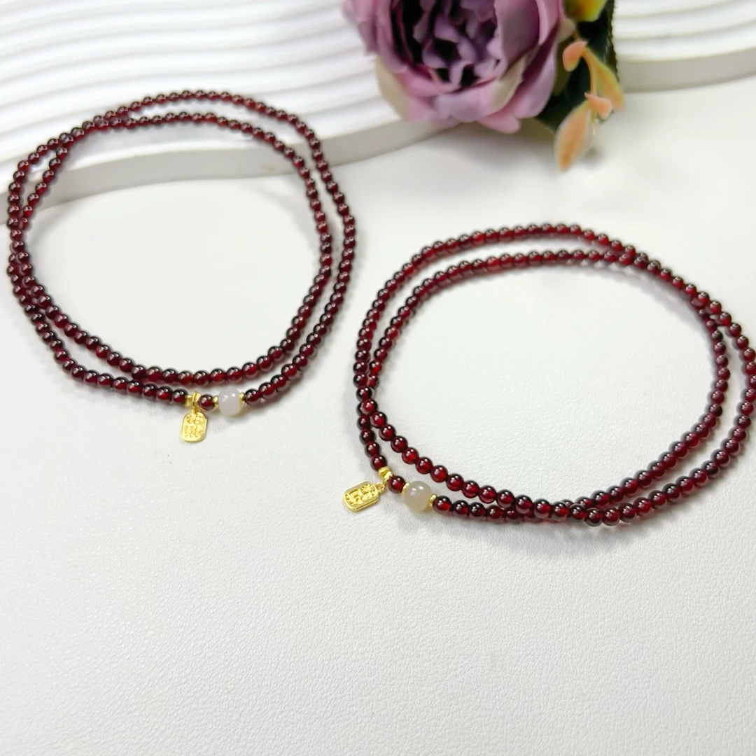 【铭记好物】石榴石DIY多圈手串 QDM01L386【多样性发一件】约3mm