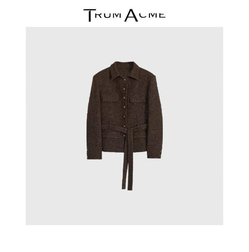 TrumAcme~2025秋季新款高级感外套短外套粗花呢重工细闪收腰显瘦