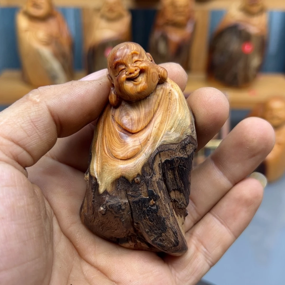 周***木崖柏木摆件手把件