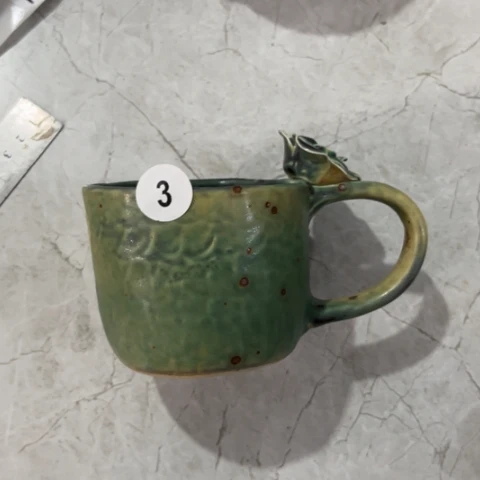 碗瑕疵纯手工手捏咖啡杯壶承