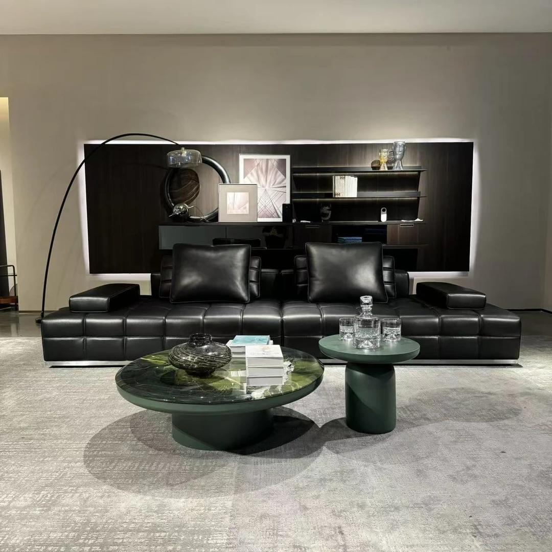 【国货补贴】鑫瑞米洛提劳伦斯意式极简落地设计师款大半青皮沙发