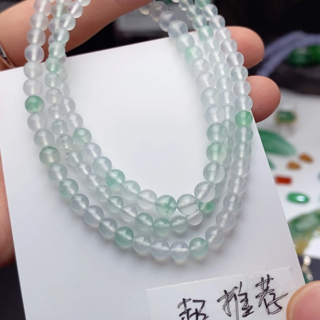 定制翡翠未镶嵌珠链