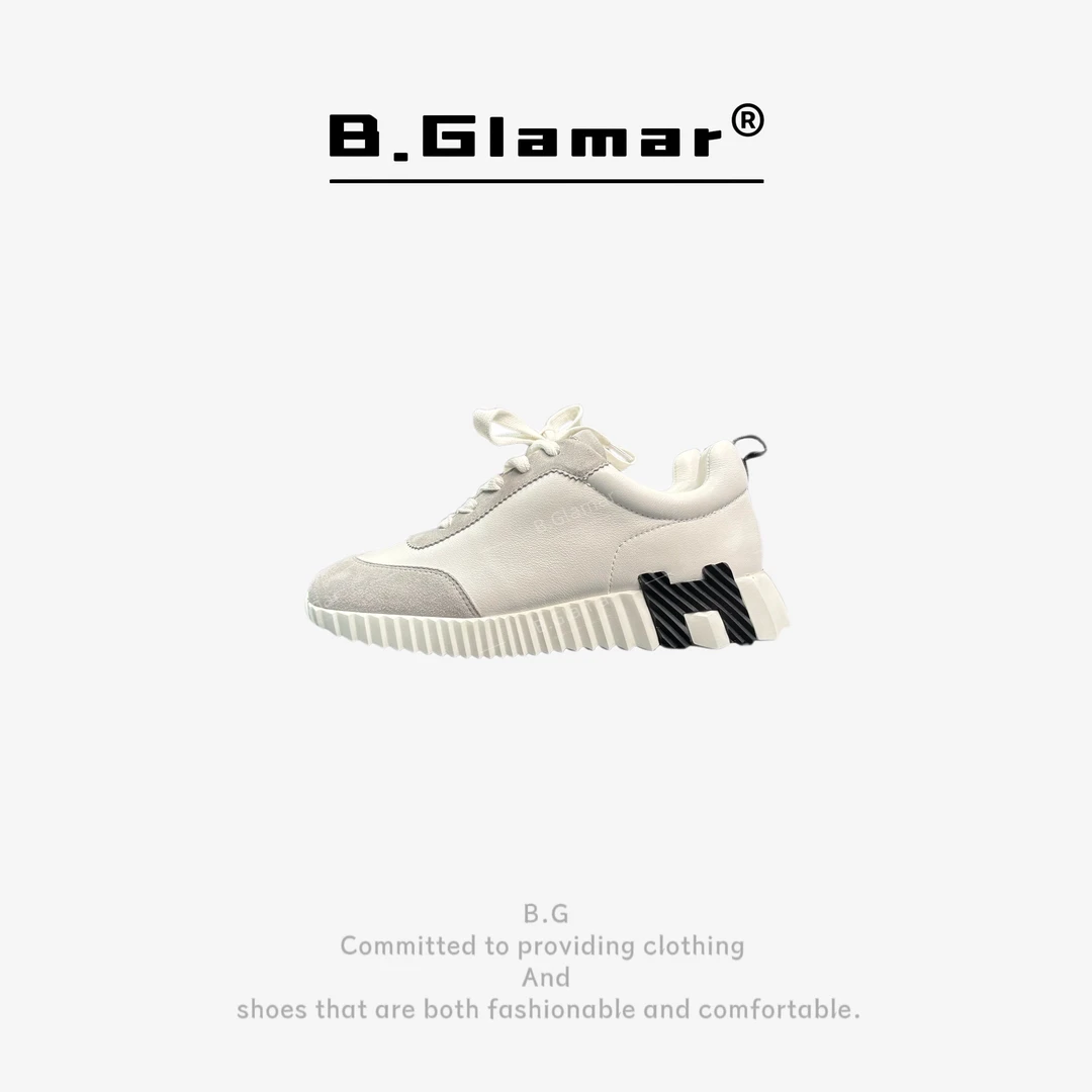 B.Glamar｜"皮面全包" H家休闲运动鞋 YY25006