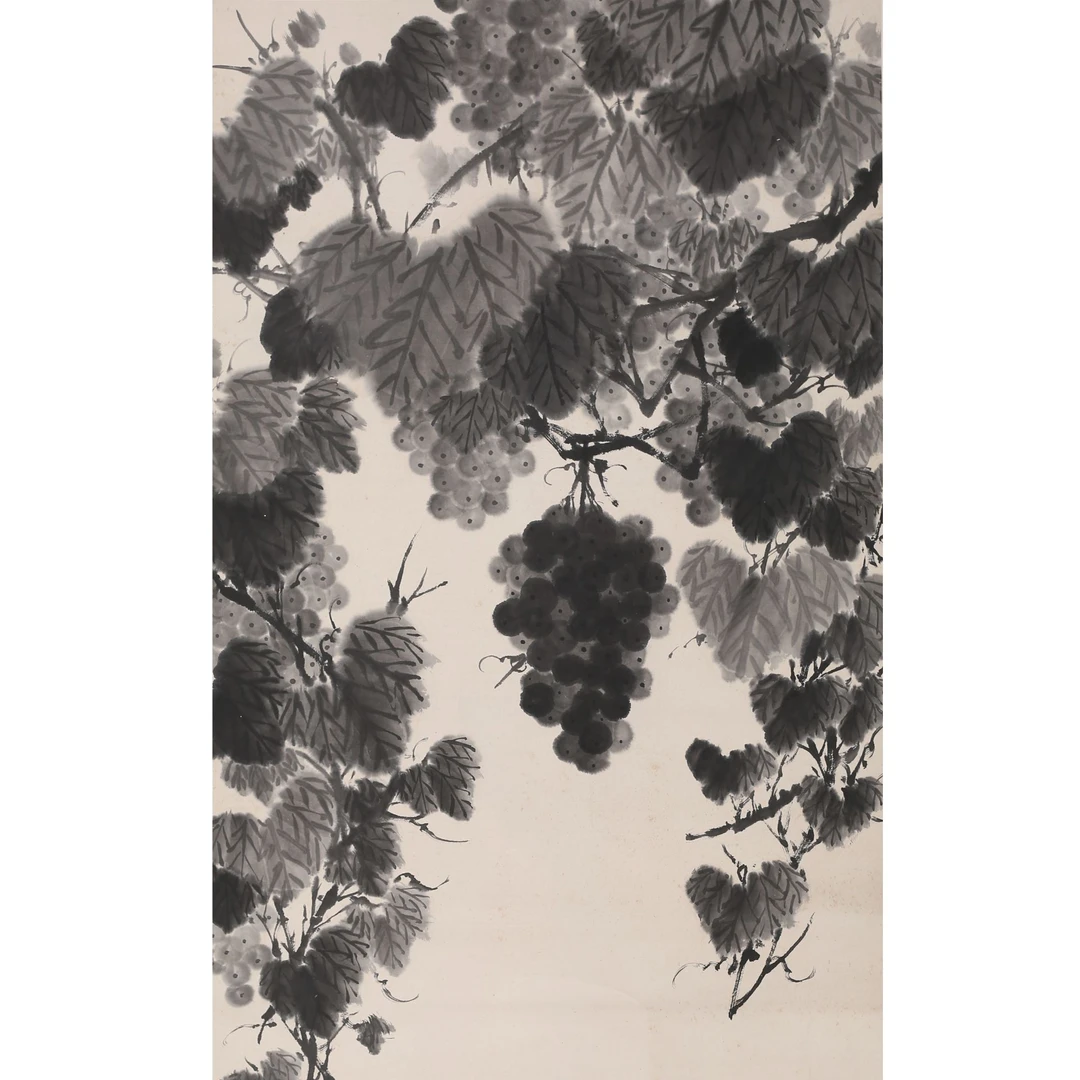 LOT.77 《葡萄》135*67cm 纸本水墨立轴