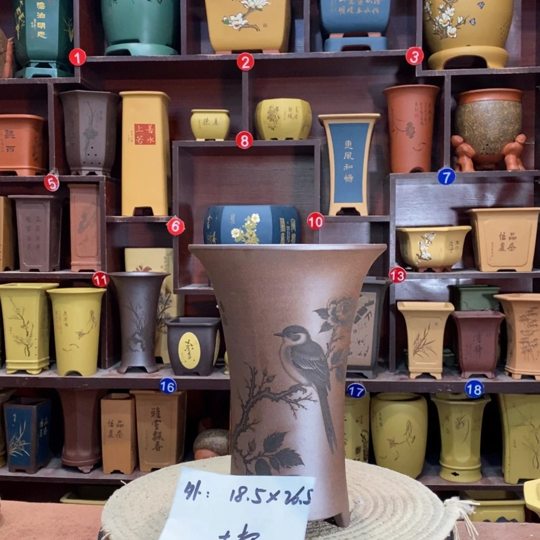 紫砂花盆紫砂花盆