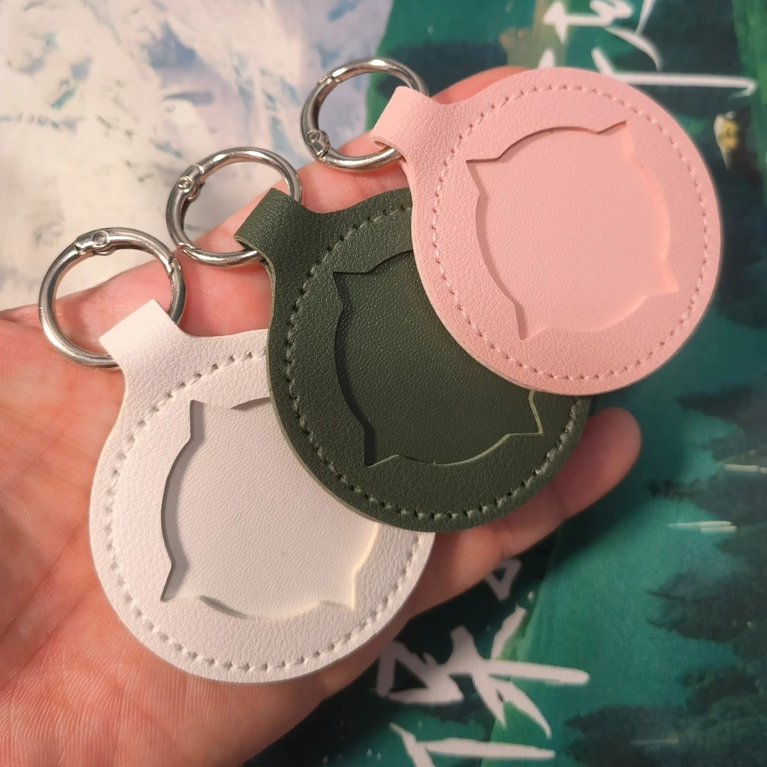 新款四个有皮套钥匙扣姓名牌保护套钥匙扣公仔挂饰送女友礼物刻字