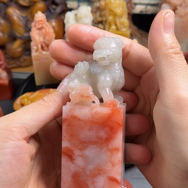 用***9寿山石精品印章章