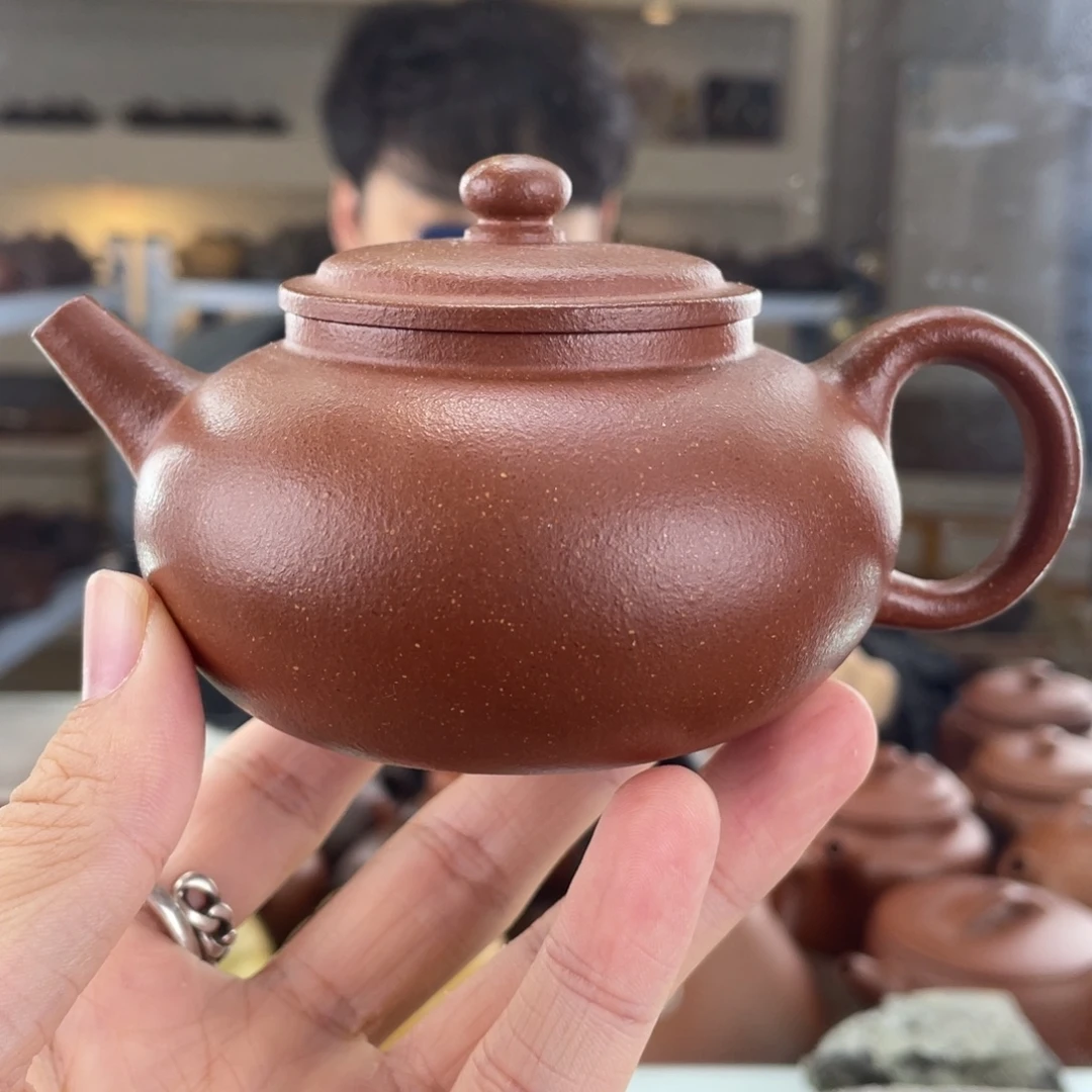 茶壶紫砂180cc红降坡茶壶