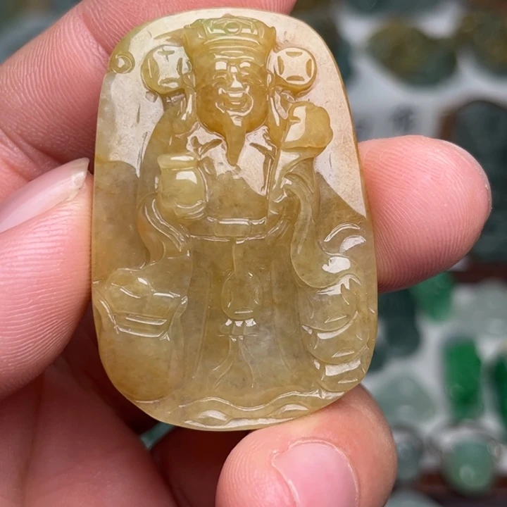 颈饰未镶嵌翡翠财神