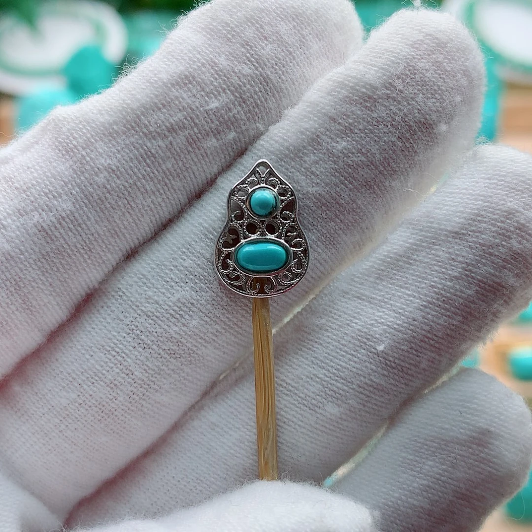 绿松石银S925镶嵌配饰