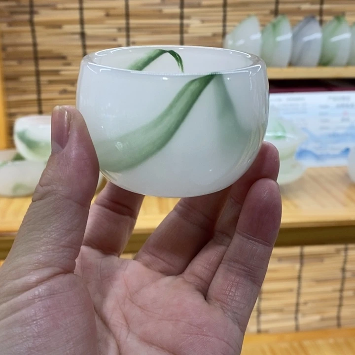 琉璃手工艺品福利款飘绿小杯