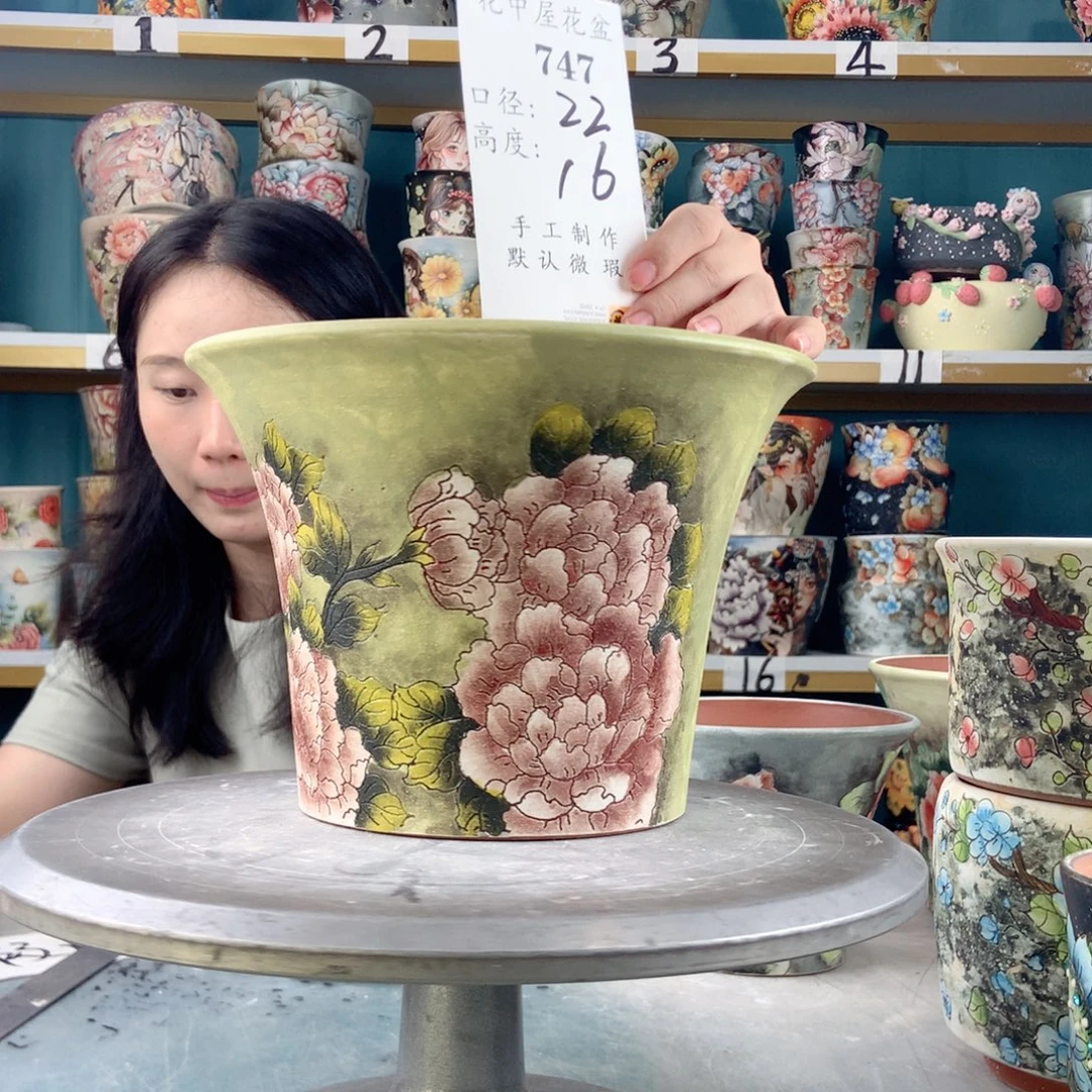 景德镇手工花盆747