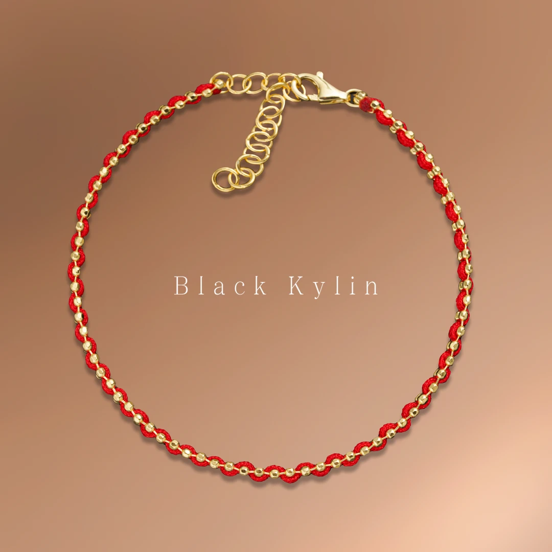 925银手链 【黑麒麟】新中式精编小红绳手链