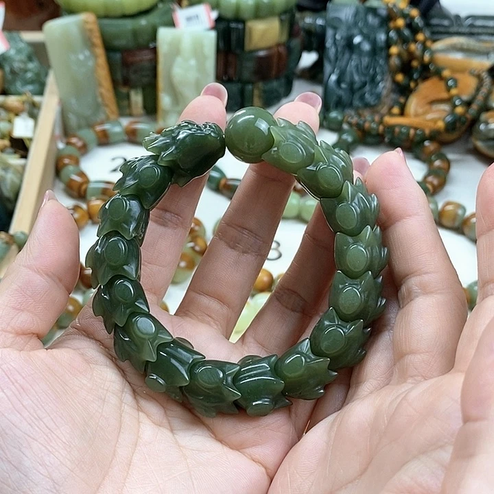 未镶嵌手链和田玉幸***兽