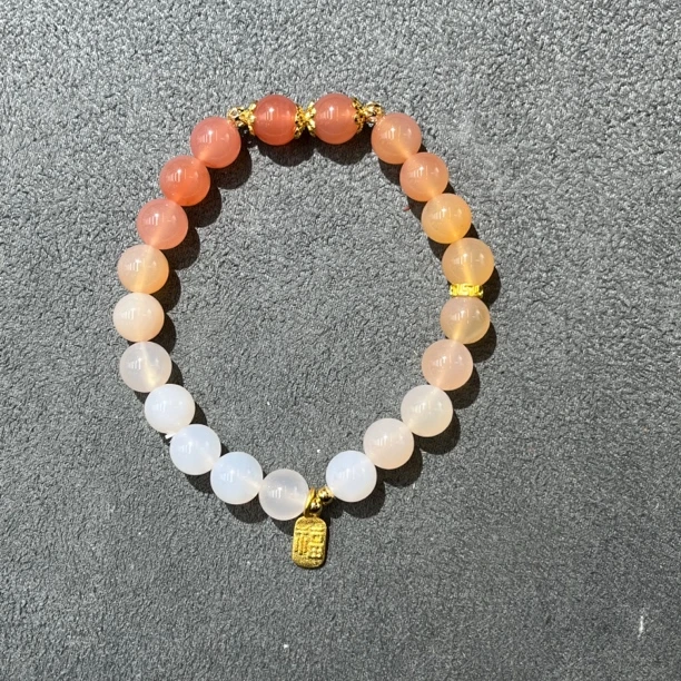 盐源玛瑙渐变手串8mm-3731