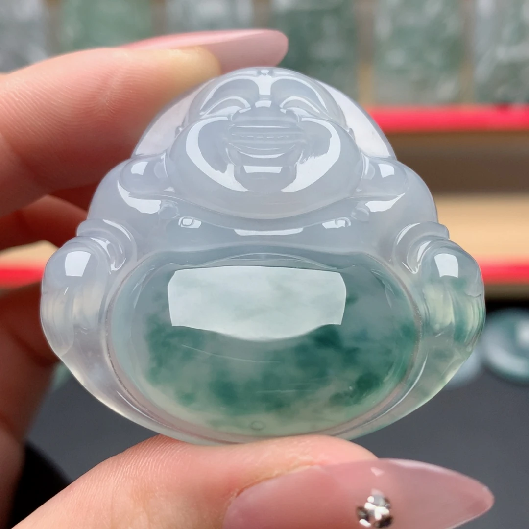 阿***山翡翠未镶嵌颈饰佛公