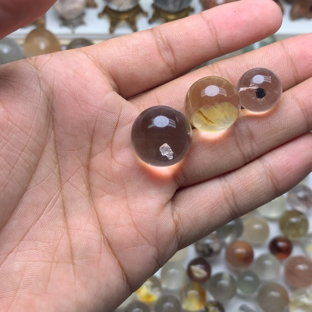 是***啊珠宝半成品未镶嵌水晶晶中晶球