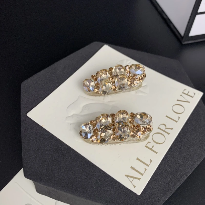 K137【金闪闪】4厘米香槟色鸭嘴夹2只装