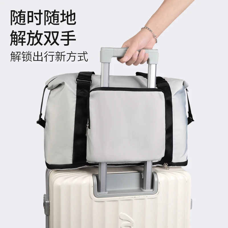 TINYAT/天逸手提旅行包女可扩容行李包大容量短途旅行收纳包男士