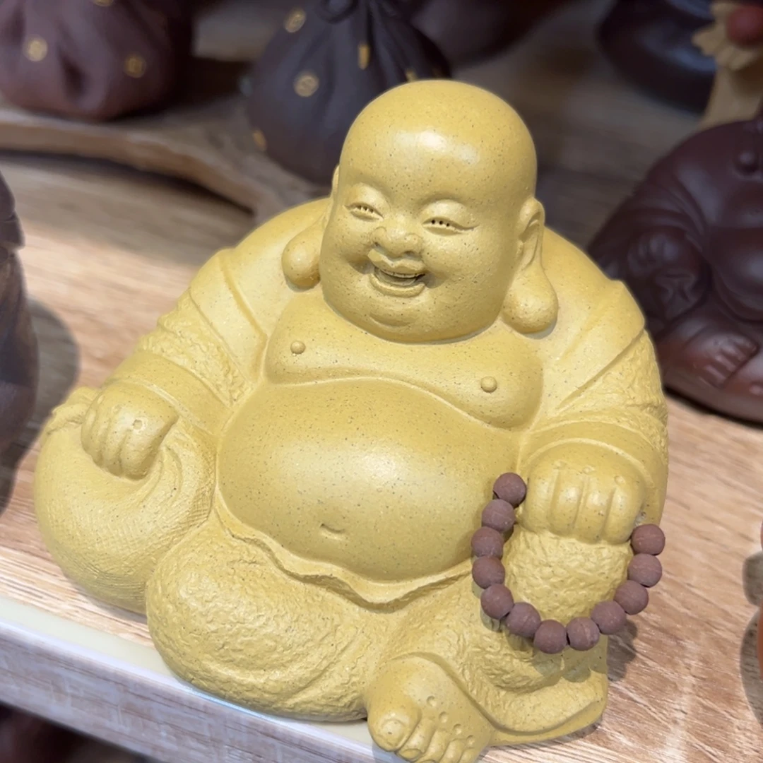 茶宠紫砂紫砂弥勒