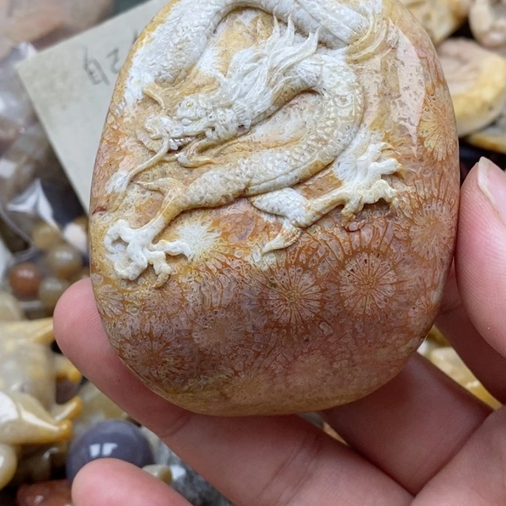硅化珊瑚（珊瑚玉）未镶嵌颈饰