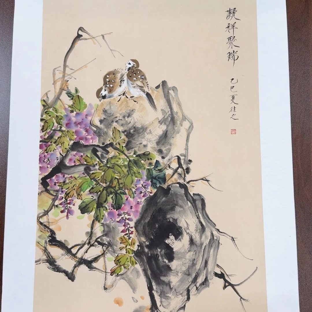 国画国画作品山水花鸟