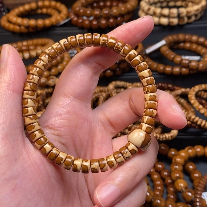 威***手串紫金鼠纯肉花皮药片手串尺寸7