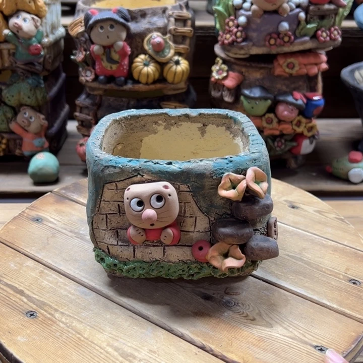 嘻哈多肉花盆百搭