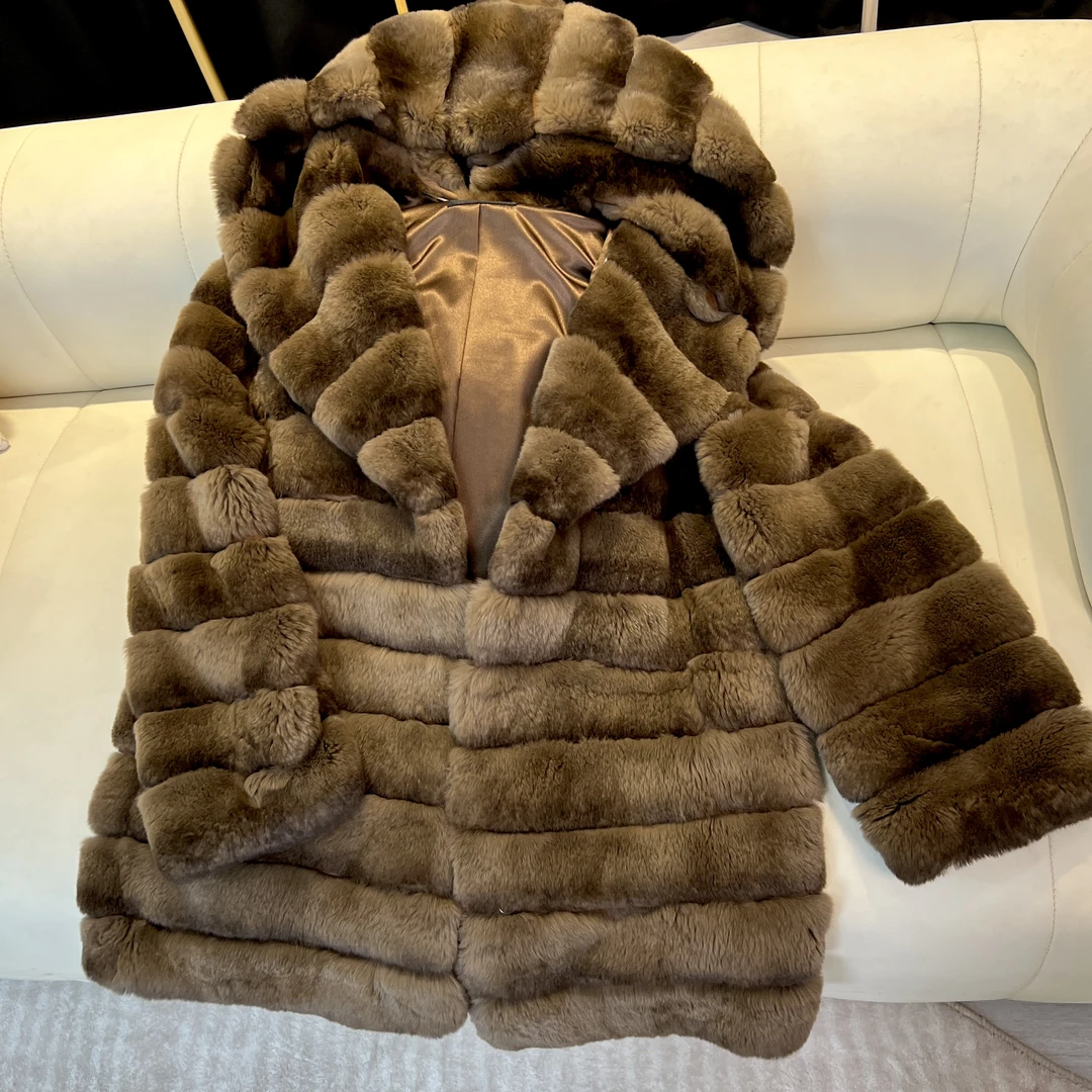 【YIXIAN】摩登时髦带帽奢冬厚外套3369