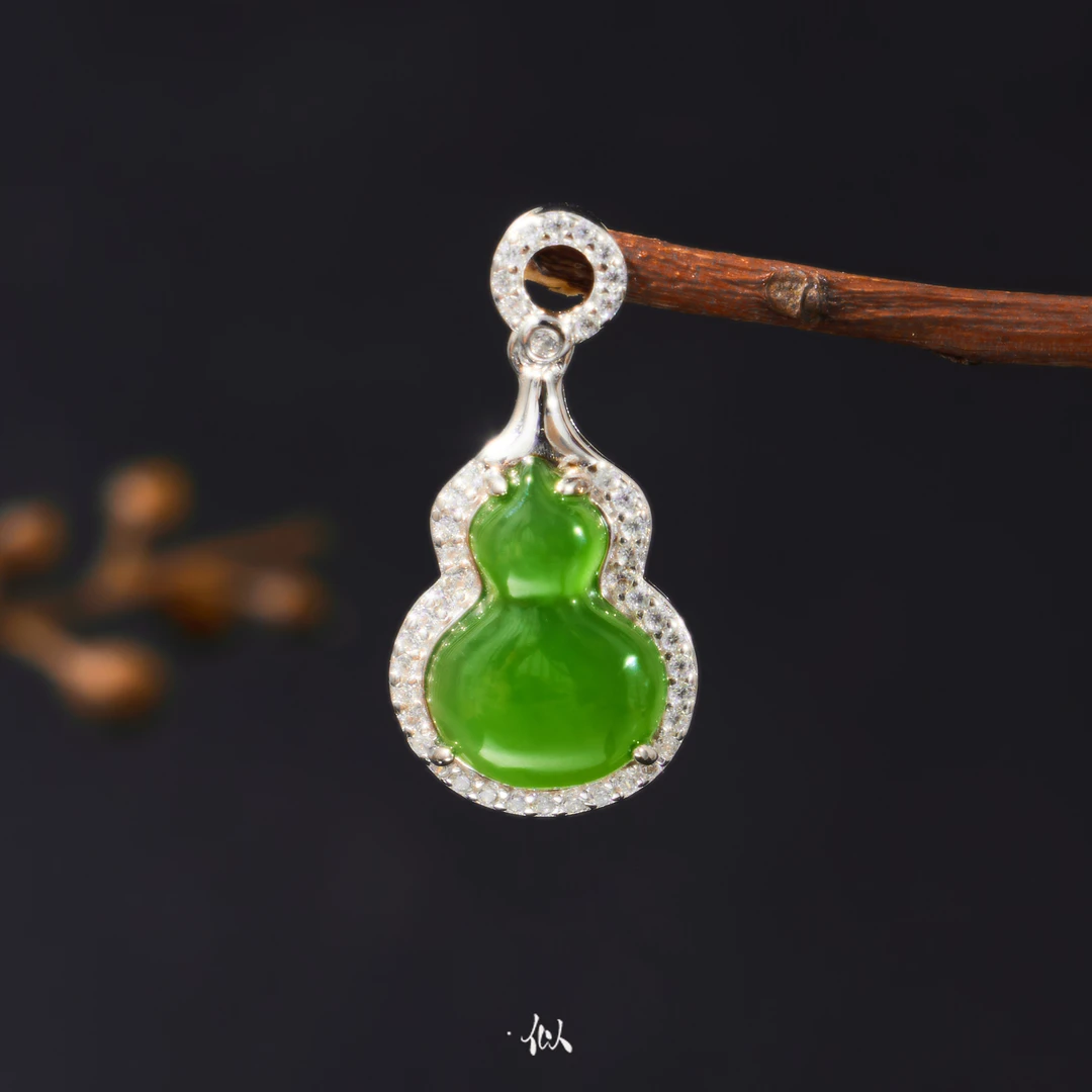 L【空青】·似梓珠宝· 碧玉葫芦吊坠  SZCC520169