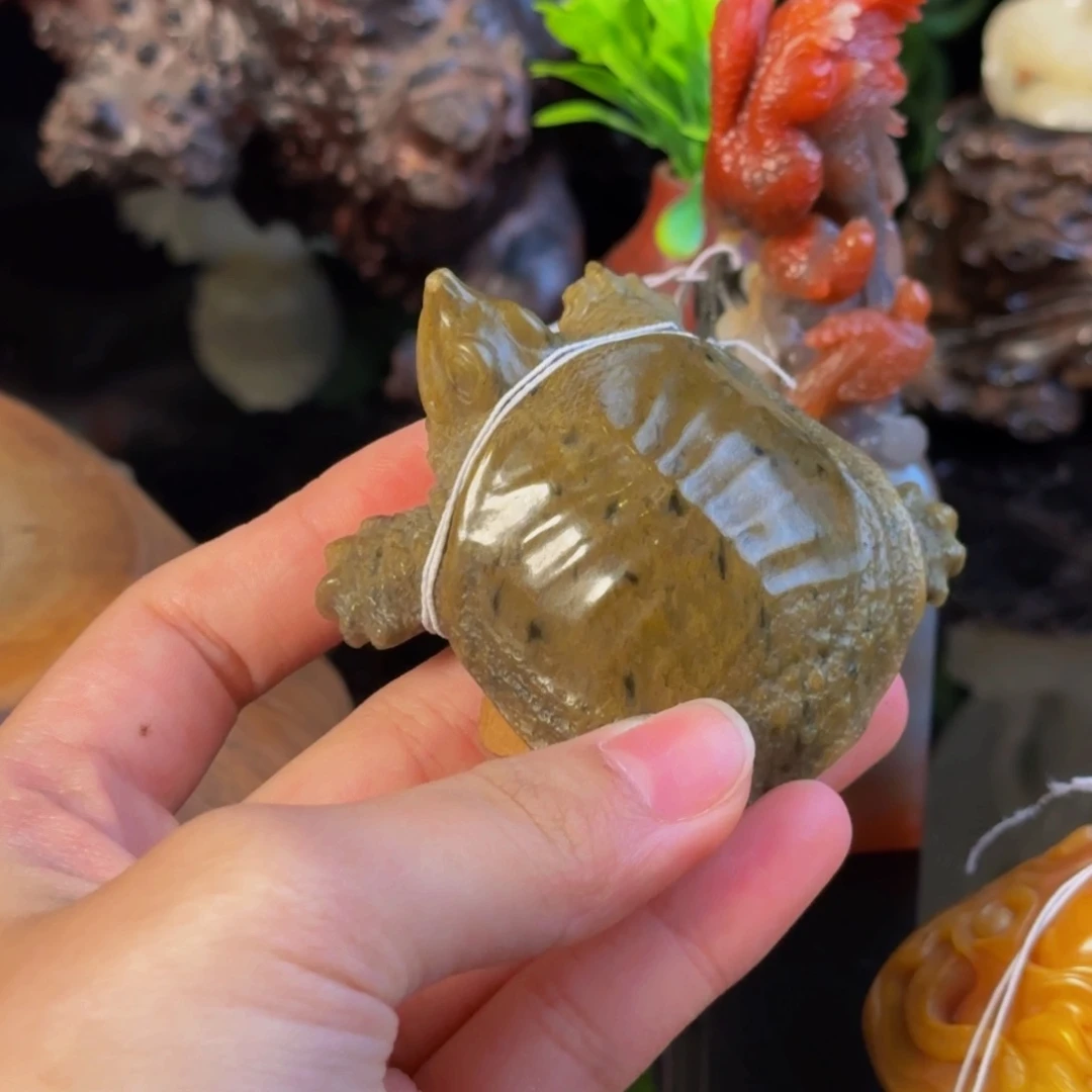 我***火石材甲鱼摆件工艺品