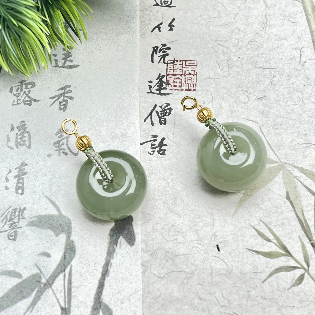 CY13和田玉晴水平安万能扣21*11mm+多样性发其一