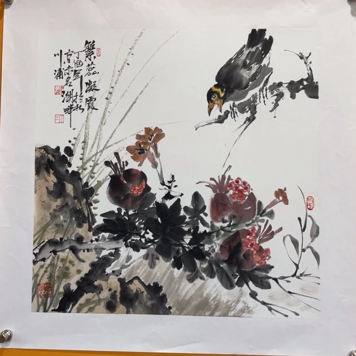 国画李川浦精品花鸟画