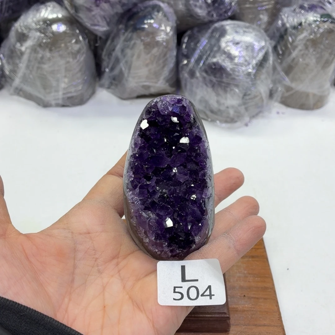 水晶摆件未镶嵌天然紫水晶