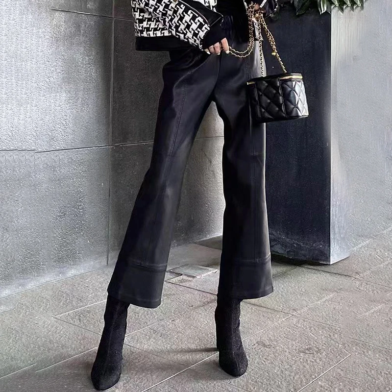 时尚微喇裤高腰百搭显瘦九分裤女5326-6822