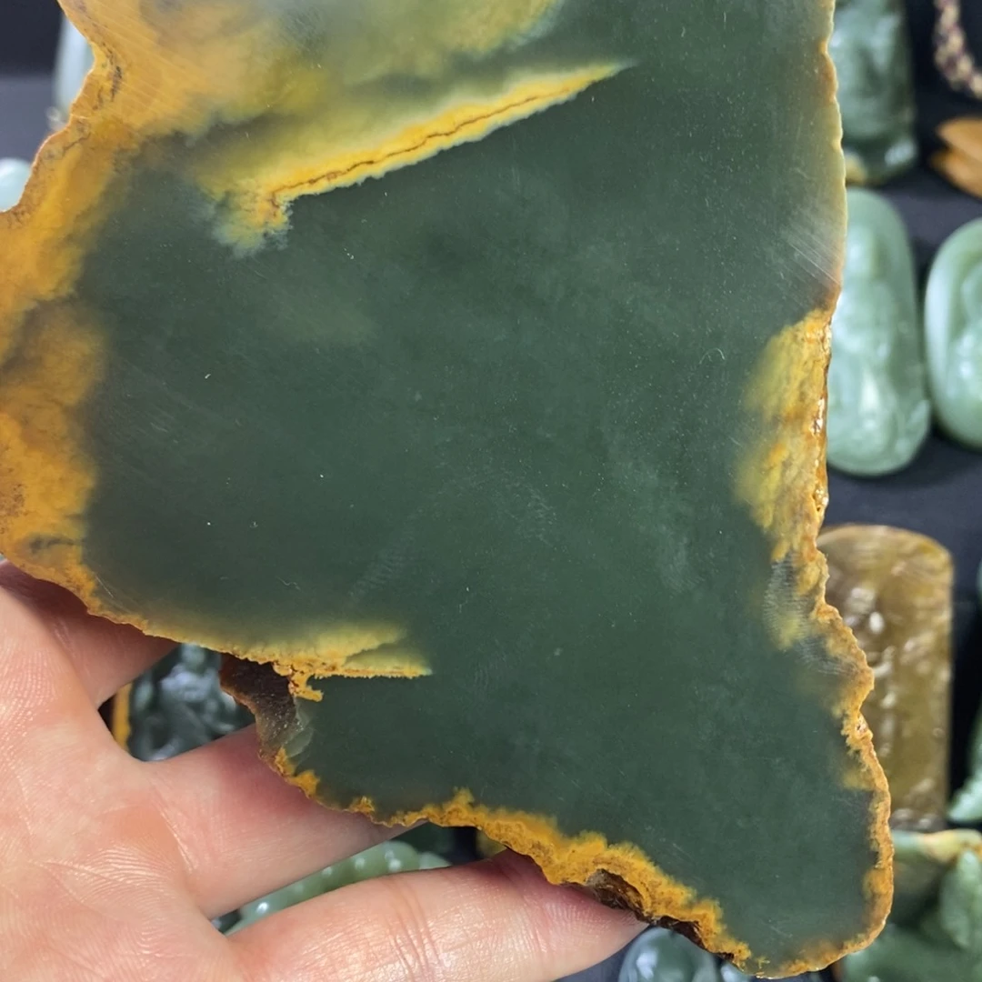 岫岩河磨玉（透闪石质玉）未镶嵌把件雅*